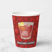 Americano Cocktail Paper Cups Pappbecher (Vorderseite)