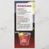 Americano Cocktail Rezept Einladung (Vorderseite)