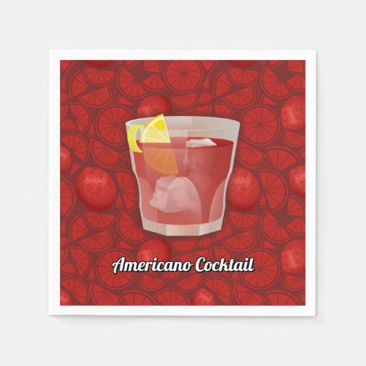 Americano-Cocktail Serviette (Vorderseite)