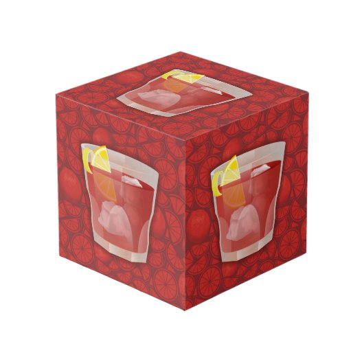 Americano-Cocktail Würfel (Vorderseite Schrägansicht)