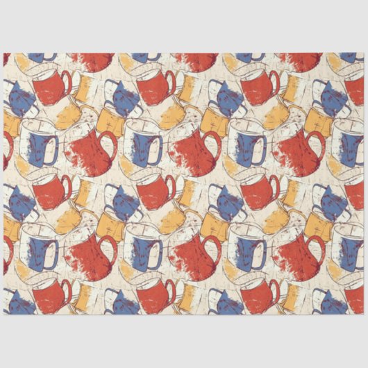 Americano Coffee No. 4 ephemera Collage Muster Seidenpapier (Vorderseite)