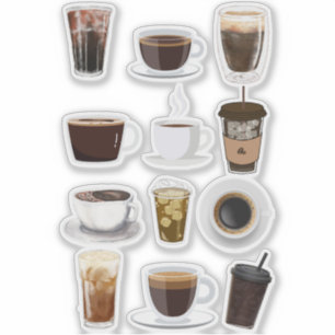 Americano Collage Aufkleber
