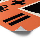 Americano Kaffee Formel Minimalist Orange Poster (Ecke)