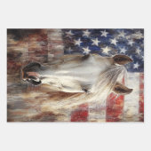 American's 250th Celebration Horses Flags Decoupag Geschenkpapier Set (Vorderseite 3)