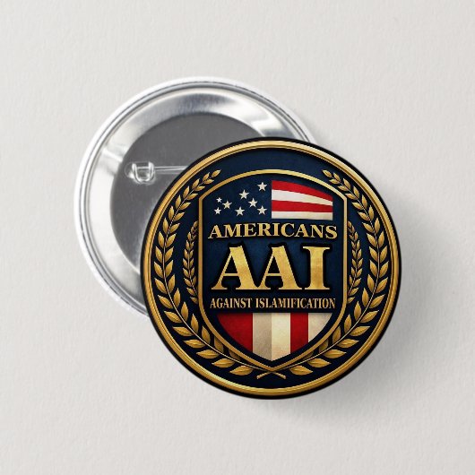Americans Against Islamification Button (Vorne & Hinten)
