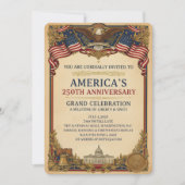 America's 250th Anniversary Celebration Vintage Einladung (Vorderseite)