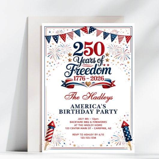 America's 250th Anniversary Einladung