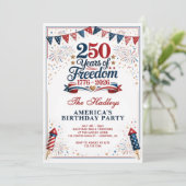 America's 250th Anniversary Einladung (Stehend Vorderseite)