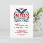America's 250th Anniversary Event Einladung (Stehend Vorderseite)
