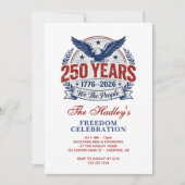 America's 250th Anniversary Family BBQ Einladung (Vorderseite)