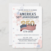 America's 250th Anniversary Independence hall Gala Einladung (Vorderseite)
