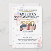 America's 250th Anniversary Independence hall Gala Einladung (Vorderseite)