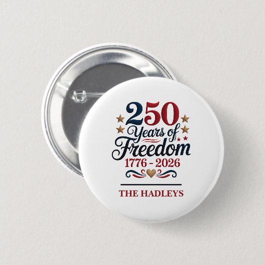 America's 250th Anniversary Name Button (Vorne & Hinten)
