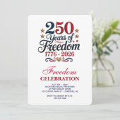 America's 250th Anniversary Party Einladung (Stehend Vorderseite)