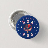 America's 250th Anniversary USA 250 1776 2026 Button (Vorne & Hinten)