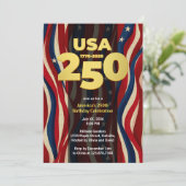 America's 250th Anniversary, USA 250 Party Einladung (Stehend Vorderseite)