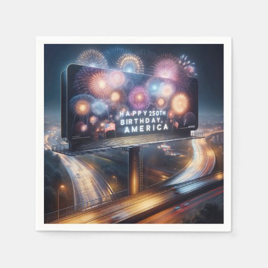America's 250th Birthday Billboard Serviette (Vorderseite)