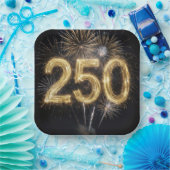 America's 250th Birthday Fireworks Pappteller (Party)