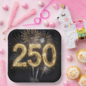 America's 250th Birthday Fireworks Pappteller (Party)