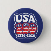 America's 250th Birthday - Groovy USA 250 Button (Vorderseite)