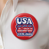 America's 250th Birthday - Groovy USA 250 Button