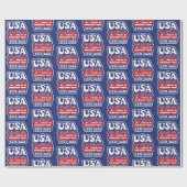 America's 250th Birthday - Groovy USA 250 Geschenkpapier (Flach)