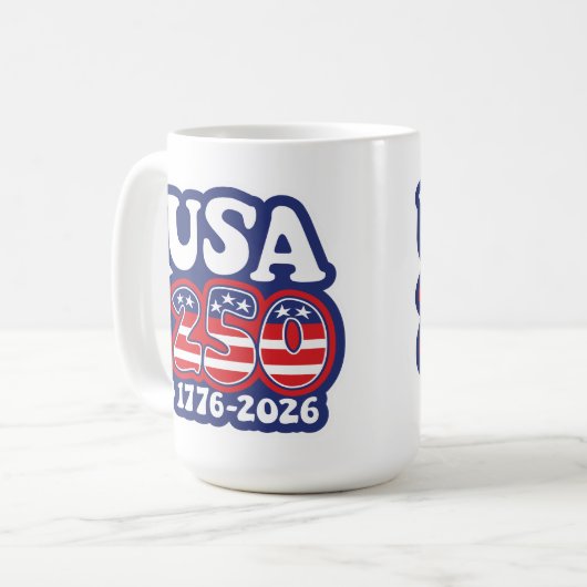 America's 250th Birthday - Groovy USA 250 Kaffeetasse (Vorderseite Links)