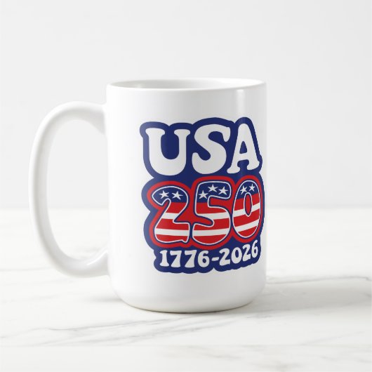 America's 250th Birthday - Groovy USA 250 Kaffeetasse (Links)