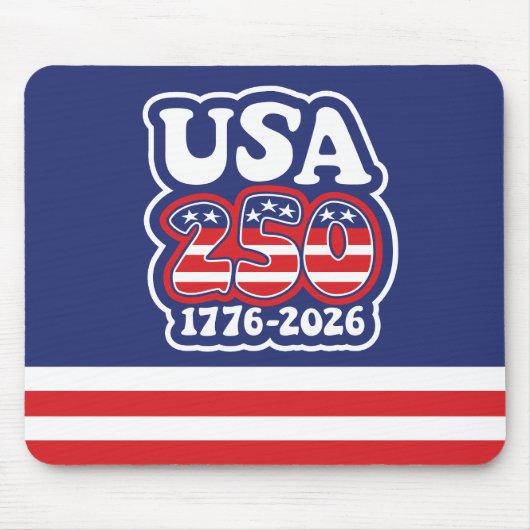 America's 250th Birthday - Groovy USA 250 Mousepad (Vorne)