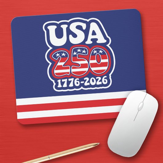 America's 250th Birthday - Groovy USA 250 Mousepad