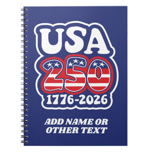 America's 250th Birthday - Groovy USA 250 Notizblock (Vorderseite)