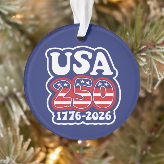 America's 250th Birthday - Groovy USA 250 Ornament (Baum)