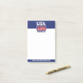 America's 250th Birthday - Groovy USA 250 Post-it Klebezettel (Auf Schreibtisch)