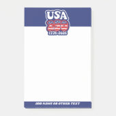 America's 250th Birthday - Groovy USA 250 Post-it Klebezettel (Vorderseite)