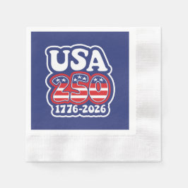 America's 250th Birthday - Groovy USA 250 Serviette