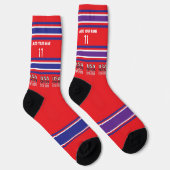 America's 250th Birthday - Name Number Socks Socken (Rechts)