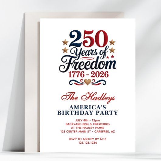 America's 250th Birthday Party Einladung