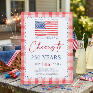 America's 250th Birthday Party Invitation Einladung