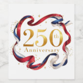 America's 250th Birthday Party Weinetikett (Einzelnes Label)