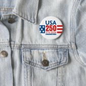 America's 250th Birthday - Stars and Stripes Button (Beispiel)