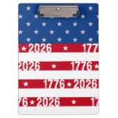 America's 250th Stars & Stripes 1776 2026 Klemmbrett (Vorderseite)