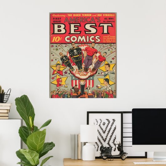 Americas Best Comic Comic Buchabdeckung Poster (Heimbüro)