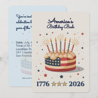 America's Birthday Bash 1776-2026 Einladung