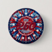 America's Birthday Semiquin RWB Graphic Fireworks Button (Vorderseite)
