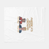 America's Crowns And Don Graphic Fleecedecke (Vorderseite (Horizontal))