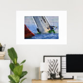 America's Cup Sailing, Segelboot, Segelboot Poster (Heimbüro)