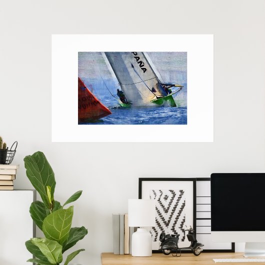 America's Cup Sailing, Segelboot, Segelboot Poster (Heimbüro)