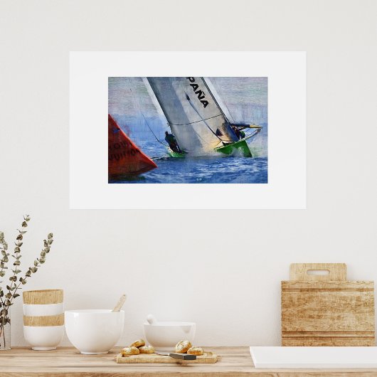 America's Cup Sailing, Segelboot, Segelboot Poster (Küche)