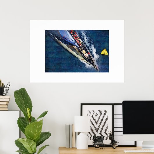 America's Cup Sailing, Segelboot, Segelboot Poster (Heimbüro)