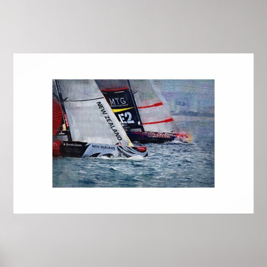 America's Cup Sailing, Segelboot, Segelboot Poster (Vorne)